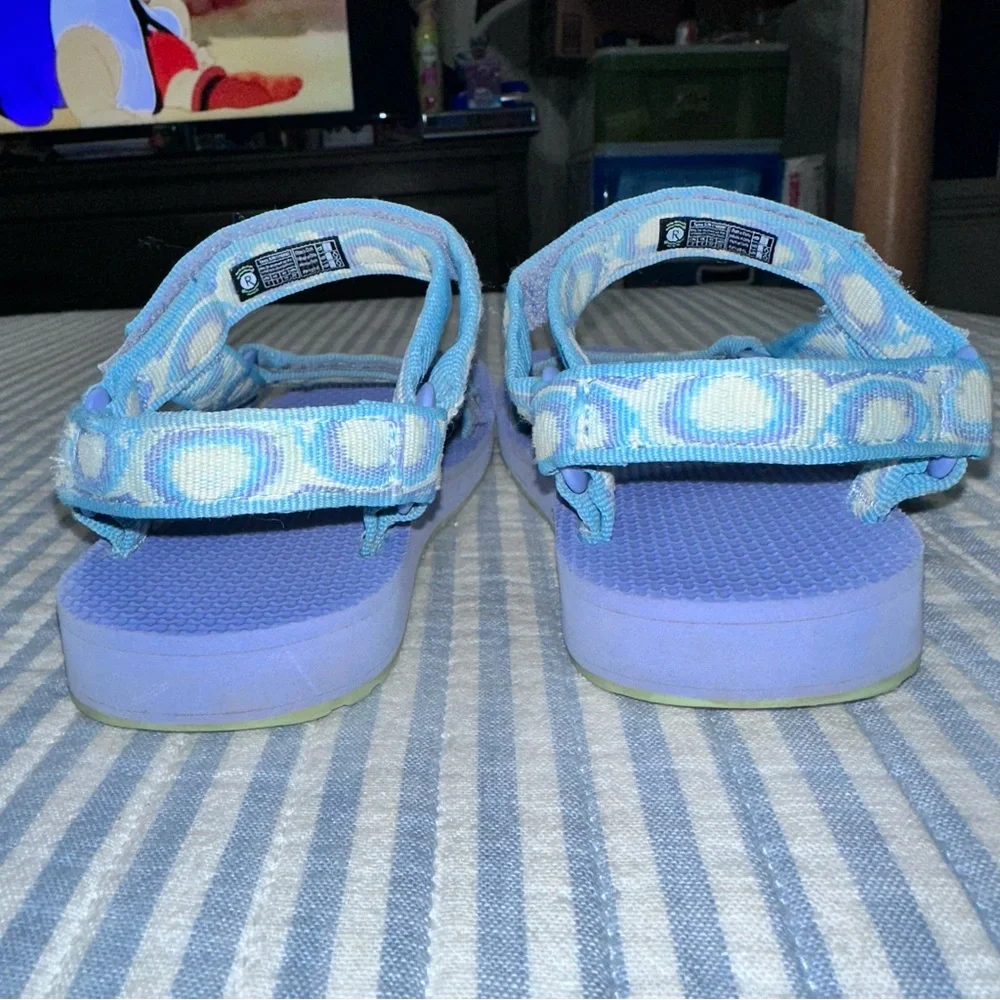 Teva Kids Original Universal Sandals Purple Blue Geometric‎ Straps Size 3